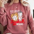 Hot Mess Always Stressed Baseball Mom Comfort Colors Sweatshirt Orchid Hot Mess Always Stressed Baseball Mom Comfort Colors Sweatshirt Orchid