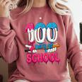 HUGvyn 100 Days Of School Baseball Ice Cream Teacher Student Comfort Colors Sweatshirt Orchid HUGvyn 100 Days Of School Baseball Ice Cream Teacher Student Comfort Colors Sweatshirt Orchid