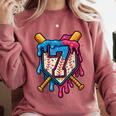 HUGvyn 7th Birthday Baseball Ice Cream Drip Number 7 Kid Boy Comfort Colors Sweatshirt Orchid HUGvyn 7th Birthday Baseball Ice Cream Drip Number 7 Kid Boy Comfort Colors Sweatshirt Orchid