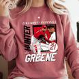 Hunter Greene Cincinnati MLB Baseball Players MLBHGR203M Comfort Colors Sweatshirt Orchid Hunter Greene Cincinnati MLB Baseball Players MLBHGR203M Comfort Colors Sweatshirt Orchid