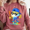 Ice Cream Baseball Drip Spots Sprinkle For Boys Youth Kids Comfort Colors Sweatshirt Orchid Ice Cream Baseball Drip Spots Sprinkle For Boys Youth Kids Comfort Colors Sweatshirt Orchid