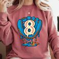 Ice Cream Baseball Glove 8th Birthday Edition Comfort Colors Sweatshirt Orchid Ice Cream Baseball Glove 8th Birthday Edition Comfort Colors Sweatshirt Orchid