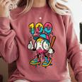 Ice Cream Drip Baseball Party 100 Days Of School Teacher Comfort Colors Sweatshirt Orchid Ice Cream Drip Baseball Party 100 Days Of School Teacher Comfort Colors Sweatshirt Orchid