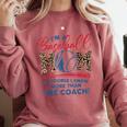I’m A Baseball Mom Of Course I Know More Than The Coach Comfort Colors Sweatshirt Orchid