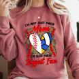 I'm Their Biggest Fan Volleyball Baseball Mom Comfort Colors Sweatshirt Orchid