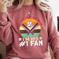 I'm Not Just His Mom Baseball Moms Baseball Mothers Comfort Colors Sweatshirt Orchid I'm Not Just His Mom Baseball Moms Baseball Mothers Comfort Colors Sweatshirt Orchid