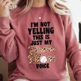 I'm Not Yelling This Is Just My Baseball Mom Voice Baseball Comfort Colors Sweatshirt Orchid