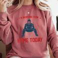 I'm Working From Home Today Baseball Lover Men Women Comfort Colors Sweatshirt Orchid