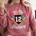 It's My 12th Birthday Baseball Fan Celebration Comfort Colors Sweatshirt Orchid It's My 12th Birthday Baseball Fan Celebration Comfort Colors Sweatshirt Orchid