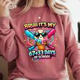 It's My 6733 Days Of School Baseball Ice Cream Dripping Comfort Colors Sweatshirt Orchid It's My 6733 Days Of School Baseball Ice Cream Dripping Comfort Colors Sweatshirt Orchid