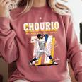 Jackson Chourio Milwaukee MLB Baseball Player MLBJCH201M Comfort Colors Sweatshirt Orchid Jackson Chourio Milwaukee MLB Baseball Player MLBJCH201M Comfort Colors Sweatshirt Orchid