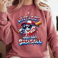 Just A Boy Who Loves Baseball Patriotic Drip For Youth Boys Comfort Colors Sweatshirt Orchid Just A Boy Who Loves Baseball Patriotic Drip For Youth Boys Comfort Colors Sweatshirt Orchid