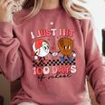 I Just Hit 100 Days Of School Baseball Boy Girl Teacher Comfort Colors Sweatshirt Orchid I Just Hit 100 Days Of School Baseball Boy Girl Teacher Comfort Colors Sweatshirt Orchid