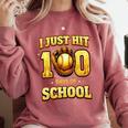 I Just Hit 100 Days Of School Baseball Boys Kids 100th Day Comfort Colors Sweatshirt Orchid I Just Hit 100 Days Of School Baseball Boys Kids 100th Day Comfort Colors Sweatshirt Orchid