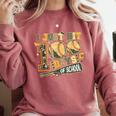 I Just Hit 100 Days Of School Baseball Teacher Student Retro Comfort Colors Sweatshirt Orchid I Just Hit 100 Days Of School Baseball Teacher Student Retro Comfort Colors Sweatshirt Orchid