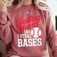 Kids Stealing Hearts Cute Baseball Boys Comfort Colors Sweatshirt Orchid Kids Stealing Hearts Cute Baseball Boys Comfort Colors Sweatshirt Orchid