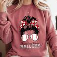 Kinda Busy Raising Ballers Messy Bun Funny Baseball Mom Comfort Colors Sweatshirt Orchid Kinda Busy Raising Ballers Messy Bun Funny Baseball Mom Comfort Colors Sweatshirt Orchid