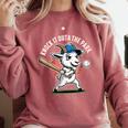 Knock It Outa The Park Baseball Goat Home Run Comfort Colors Sweatshirt Orchid Knock It Outa The Park Baseball Goat Home Run Comfort Colors Sweatshirt Orchid