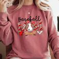 Leopard Baseball Mom Game Day Vibes Mother's Day Comfort Colors Sweatshirt Orchid Leopard Baseball Mom Game Day Vibes Mother's Day Comfort Colors Sweatshirt Orchid