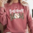 Leopard Baseball Mom Baseball Mama Retro Cute Mother's Day Comfort Colors Sweatshirt Orchid Leopard Baseball Mom Baseball Mama Retro Cute Mother's Day Comfort Colors Sweatshirt Orchid