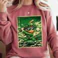 Leprechaun Playing Baseball Japanese Art St Patricks Day Comfort Colors Sweatshirt Orchid Leprechaun Playing Baseball Japanese Art St Patricks Day Comfort Colors Sweatshirt Orchid