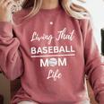 Living That Baseball Mom Life Premium Comfort Colors Sweatshirt Orchid