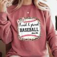 Loud & Proud Baseball Mom Women Comfort Colors Sweatshirt Orchid