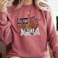 Loud Proud Mama Baseball Mom Comfort Colors Sweatshirt Orchid