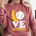 Love Bananas Banana Baseball Comfort Colors Sweatshirt Orchid Love Bananas Banana Baseball Comfort Colors Sweatshirt Orchid