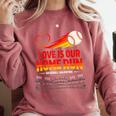 Love Is Our Home Run Baseball Valentine Couple Comfort Colors Sweatshirt Orchid Love Is Our Home Run Baseball Valentine Couple Comfort Colors Sweatshirt Orchid