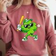 Lucky Shamrock Playing Baseball St Patrick's Kids Boys Comfort Colors Sweatshirt Orchid Lucky Shamrock Playing Baseball St Patrick's Kids Boys Comfort Colors Sweatshirt Orchid