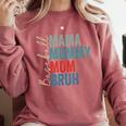Mama Mommy Mom Bruh Baseball Mom Lover Mother's Day Comfort Colors Sweatshirt Orchid Mama Mommy Mom Bruh Baseball Mom Lover Mother's Day Comfort Colors Sweatshirt Orchid
