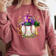 Mardi Gras Baseball Jester Hat Fleur De Lis Boys Girls Kids Comfort Colors Sweatshirt Orchid Mardi Gras Baseball Jester Hat Fleur De Lis Boys Girls Kids Comfort Colors Sweatshirt Orchid