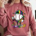 Mardi Gras Ice Cream Drip Baseball Carnival Party Mask Boys Comfort Colors Sweatshirt Orchid Mardi Gras Ice Cream Drip Baseball Carnival Party Mask Boys Comfort Colors Sweatshirt Orchid
