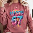 Mason 67 Meme Ice Cream Baseball Drip Comfort Colors Sweatshirt Orchid