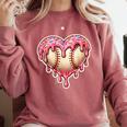 Melting Baseball Drip Heart Softball Player Lover Ice Cream Comfort Colors Sweatshirt Orchid Melting Baseball Drip Heart Softball Player Lover Ice Cream Comfort Colors Sweatshirt Orchid
