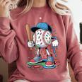 Melting Slime Sprinkle Baseball Mascot With Bat Comfort Colors Sweatshirt Orchid Melting Slime Sprinkle Baseball Mascot With Bat Comfort Colors Sweatshirt Orchid