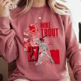 Mike Trout Los Angeles A MLB Baseball Players MLBMTR304N Comfort Colors Sweatshirt Orchid Mike Trout Los Angeles A MLB Baseball Players MLBMTR304N Comfort Colors Sweatshirt Orchid