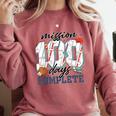 Mission 100 Days Complete Baseball 100th Day Of School Boys Comfort Colors Sweatshirt Orchid