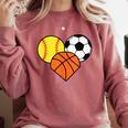 Mom Sports Heart Soccer Basketball Baseball Softball Comfort Colors Sweatshirt Orchid Mom Sports Heart Soccer Basketball Baseball Softball Comfort Colors Sweatshirt Orchid