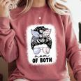 Mom Of Both Volleyball And Baseball Mom For Women Messy Bun Comfort Colors Sweatshirt Orchid Mom Of Both Volleyball And Baseball Mom For Women Messy Bun Comfort Colors Sweatshirt Orchid