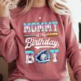 Mommy Of The Birthday Boy Baseball Ice Cream Drip Matching Comfort Colors Sweatshirt Orchid