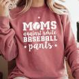Moms Against White Baseball Pants For Baseball Moms Comfort Colors Sweatshirt Orchid