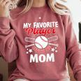 Mother's Day Baseball Mom Comfort Colors Sweatshirt Orchid