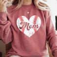 Mother's Day Distressed Heart Baseball Mom Mama Sport Fan Comfort Colors Sweatshirt Orchid Mother's Day Distressed Heart Baseball Mom Mama Sport Fan Comfort Colors Sweatshirt Orchid