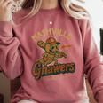 Nashville Gnawers Retro Minor League Baseball Comfort Colors Sweatshirt Orchid