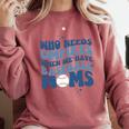 Who Needs Umpires When We Have Baseball Moms Groovy Retro Comfort Colors Sweatshirt Orchid