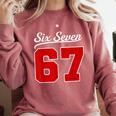 Number 67 Numbered Six Seven Baseball Jersey Style Team 67 Comfort Colors Sweatshirt Orchid Number 67 Numbered Six Seven Baseball Jersey Style Team 67 Comfort Colors Sweatshirt Orchid