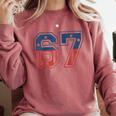 Number 67 USA Raglan Baseball Tee Comfort Colors Sweatshirt Orchid