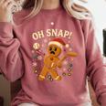 Oh Snap Gingerbreadman Christmas Baseball Comfort Colors Sweatshirt Orchid Oh Snap Gingerbreadman Christmas Baseball Comfort Colors Sweatshirt Orchid